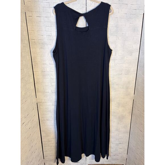 Talbots women’s navy sleeveless dress open upper back aline minimalist plus size - Picture 2 of 10